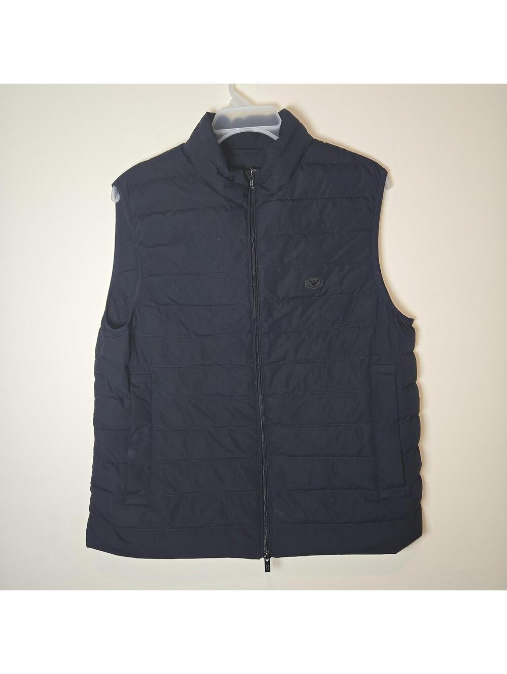 Emporio Armani Men's Navy Blue Lightweight Essential Puffer Down Vest (56) READ